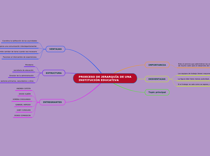 PROECESO DE JERARQUÍA DE UNA INSTITUCIÓ...- Mapa Mental