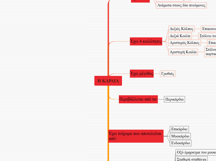 Η ΚΑΡΔΙΑ - Mind Map