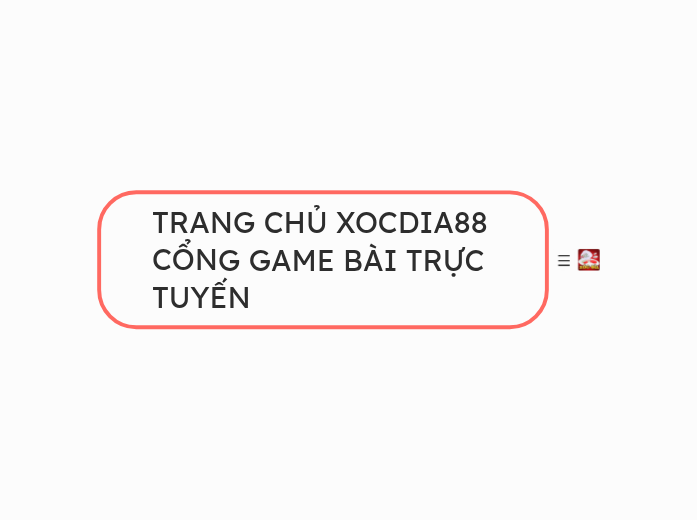 TRANG CHỦ XOCDIA88 CỔNG GAME BÀI TRỰC TUYẾN - Mindmap