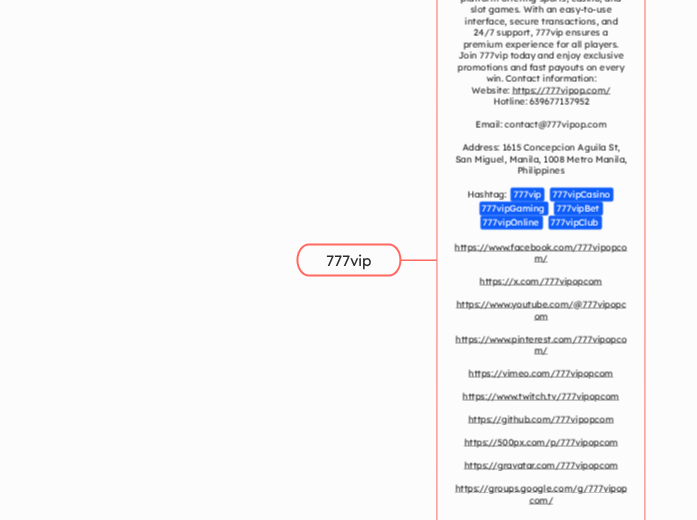 777vip - Mind Map