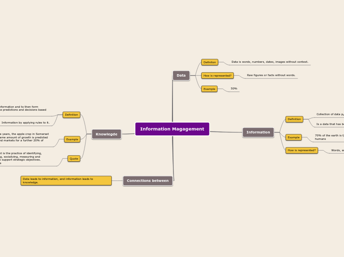 Information Magagement - Mind Map