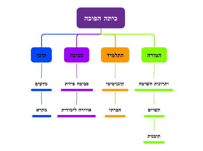 כיתה הפוכה - Mind Map