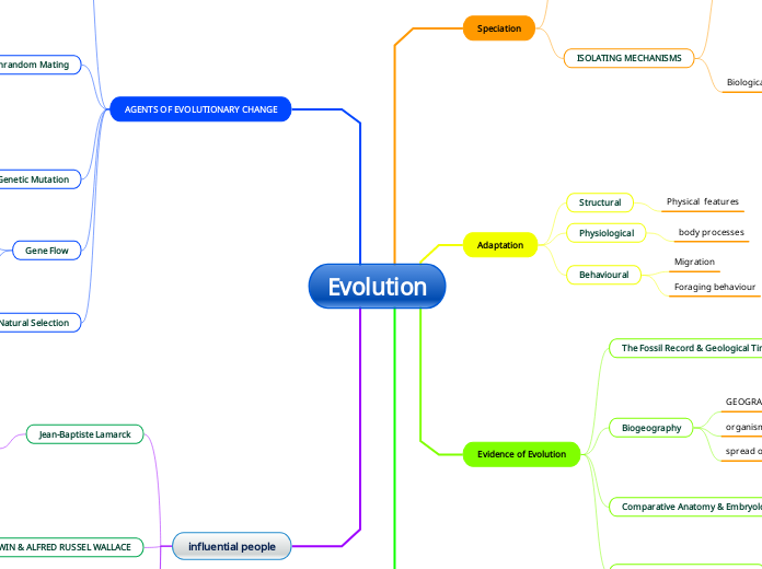 Evolution - Mind Map