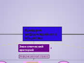 Критерии               информаци...- Мыслительная карта