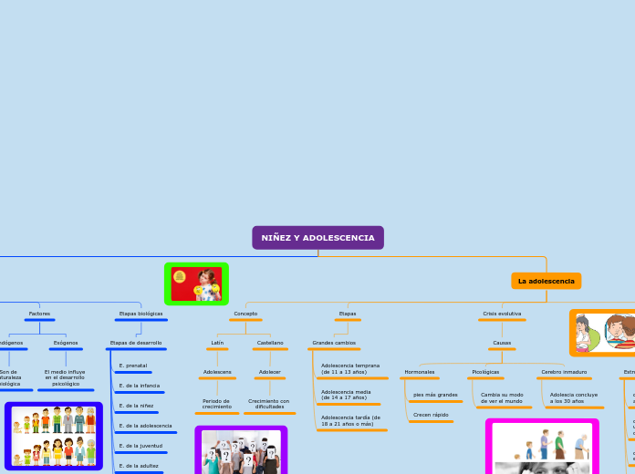 NIÑEZ Y ADOLESCENCIA - Mapa Mental