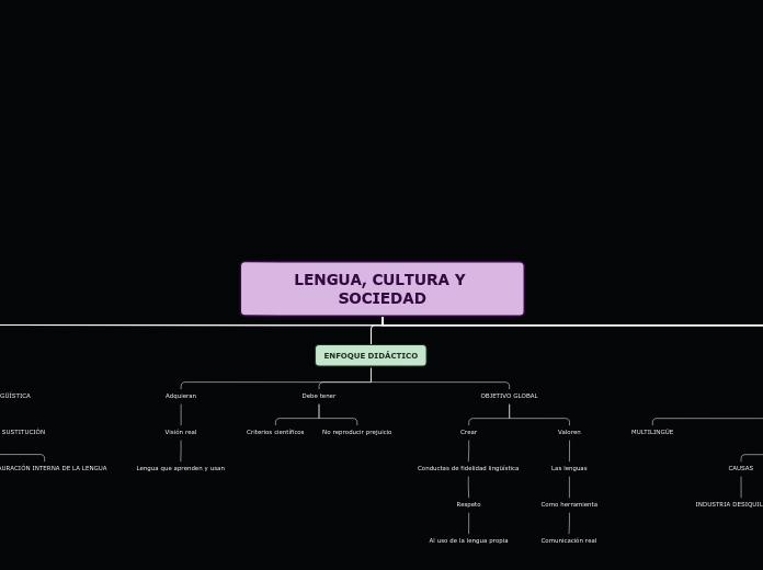 LENGUA, CULTURA Y SOCIEDAD - Mapa Mental