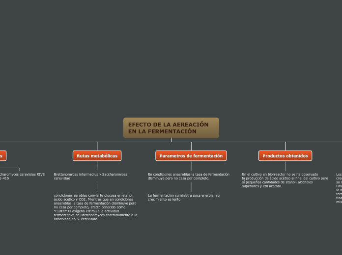 EFECTO DE LA AEREACIÓN EN LA FERMENTACI...- Mapa Mental