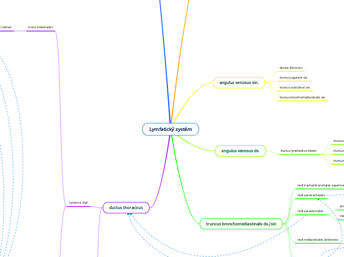 Lymfatický systém - Mind Map