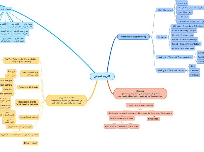 التدريب الميدانى - Mind Map