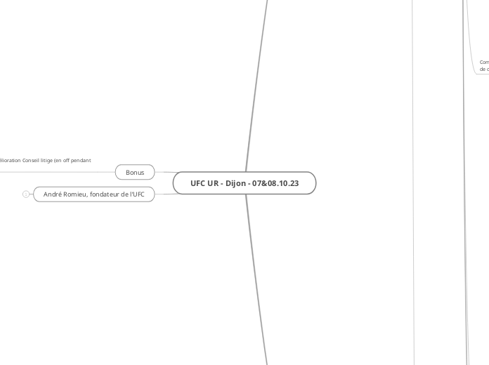 UFC UR - Dijon - 07&amp;08.10.23 - Carte Mentale