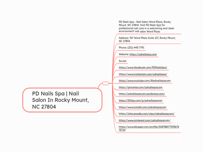 PD Nails Spa | Nail Salon In Rocky Mount, ...- Mind Map