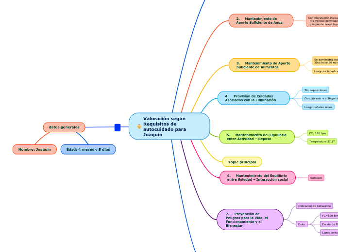 Valoración según Requisitos de autocuid...- Mapa Mental