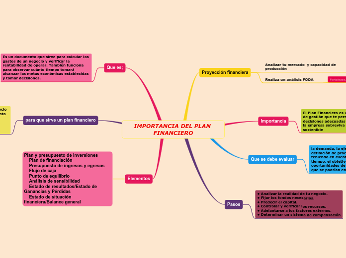 IMPORTANCIA DEL PLAN FINANCIERO - Mapa Mental