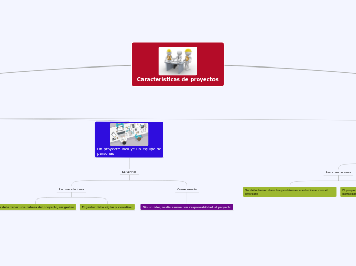 Características de proyectos
