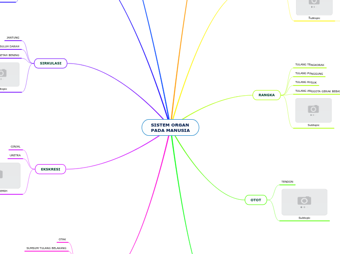 SISTEM ORGAN
PADA MANUSIA - Mind Map