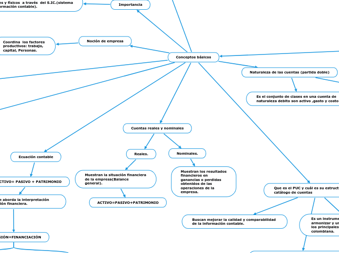 Contabilidad y Costos - Mapa Mental