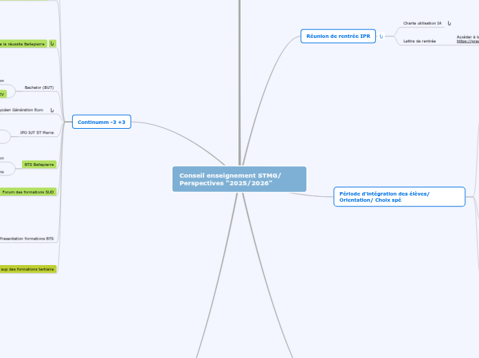 Conseil enseignement STMG/ Perspectiv...- Carte Mentale