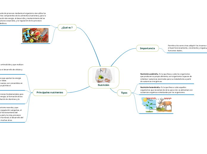 Nutrición - Mapa Mental