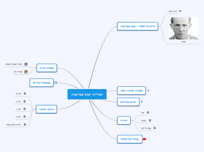 העיוורת יעקב שטיינברג - Mind Map