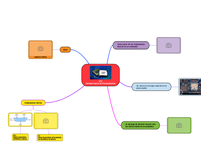 CPU (Unidad Central de Procesamiento) - Mind Map