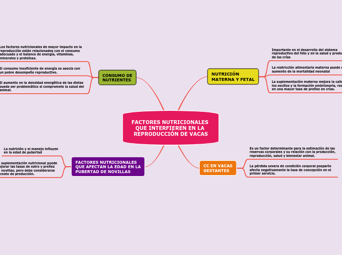 FACTORES NUTRICIONALES QUE INTERFIEREN ...- Mapa Mental