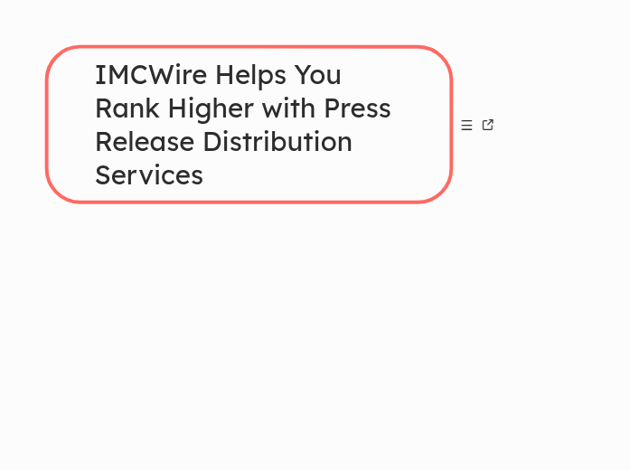 IMCWire Helps You Rank Higher with Press R...- Mind Map