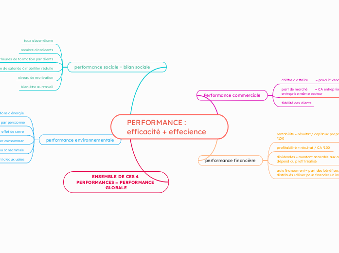 PERFORMANCE : efficacité + effecience