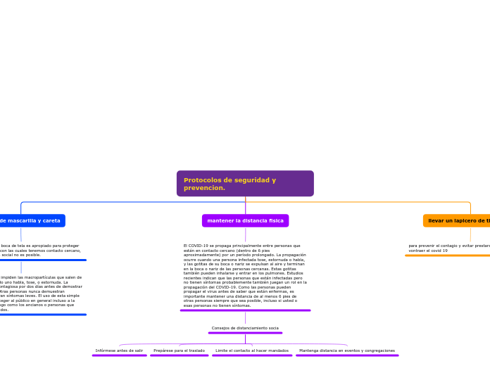 Protocolos de seguridad y prevencion. - Mapa Mental