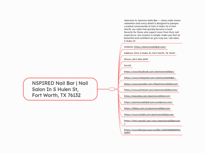 NSPIRED Nail Bar | Nail Salon In S Hulen S...- Mind Map