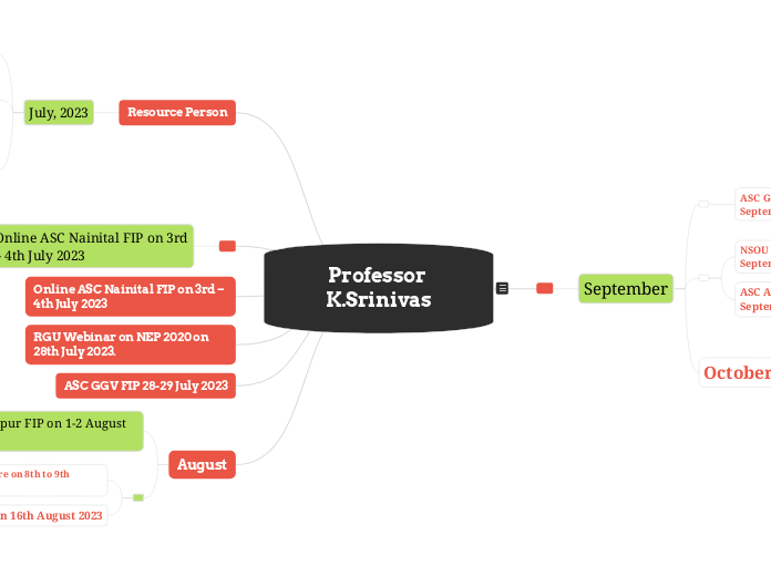 Professor K.Srinivas - Mind Map