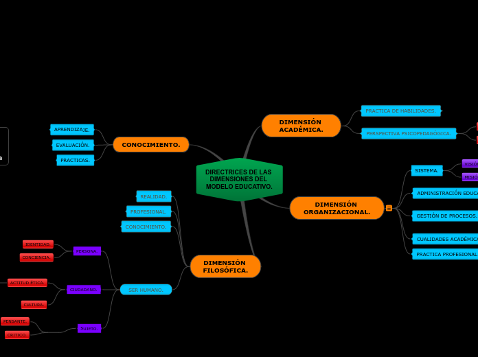DIRECTRICES DE LAS DIMENSIONES DEL MODE...- Mapa Mental