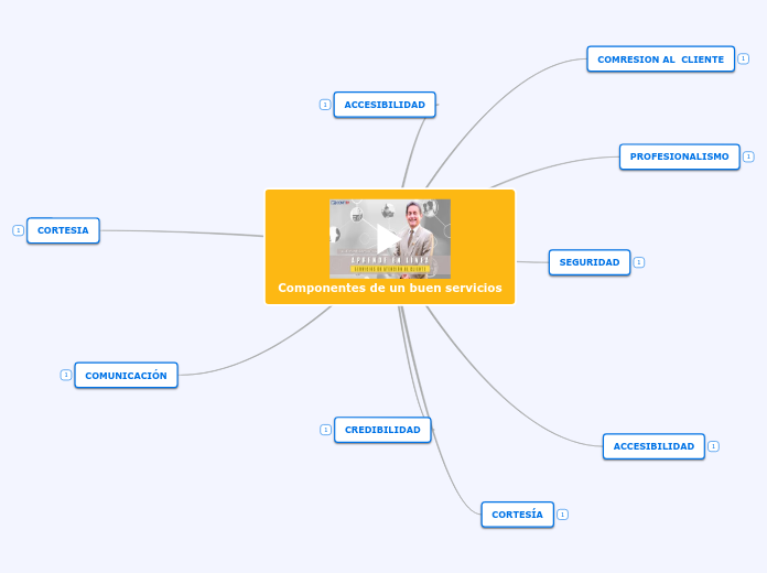 Componentes de un buen servicios - Mapa Mental