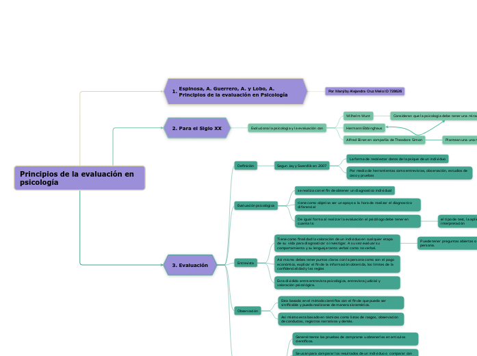 Principios de la evaluación en psicología - Mind Map