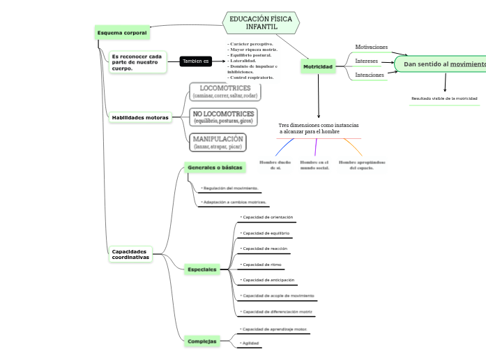 EDUCACIÓN FÍSICA
 INFANTIL - Mapa Mental