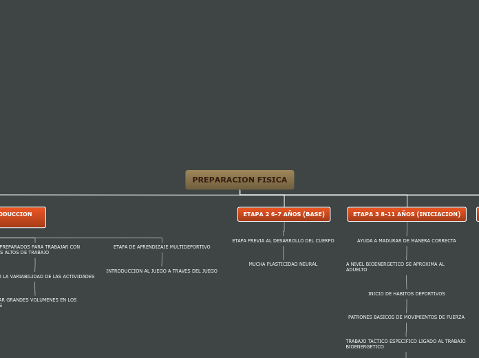 PREPARACION FISICA - Mapa Mental