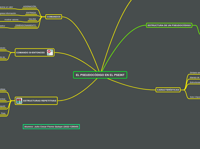 EL PSEUDOCÓDIGO EN EL PSEINT - Mapa Mental