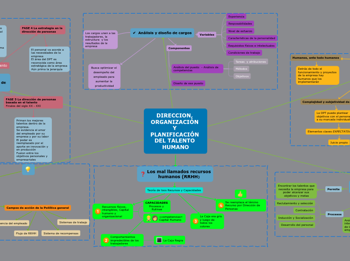 DIRECCION, ORGANIZACIÓN Y PLANIFICACIÓN...- Mapa Mental