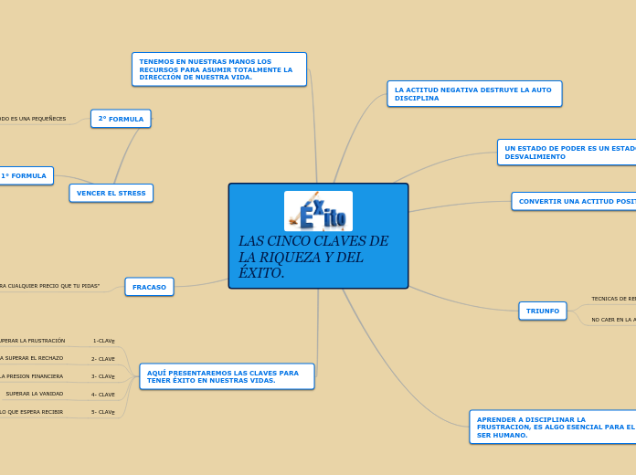 LAS CINCO CLAVES DE LA RIQUEZA Y DEL ÉX...- Mapa Mental