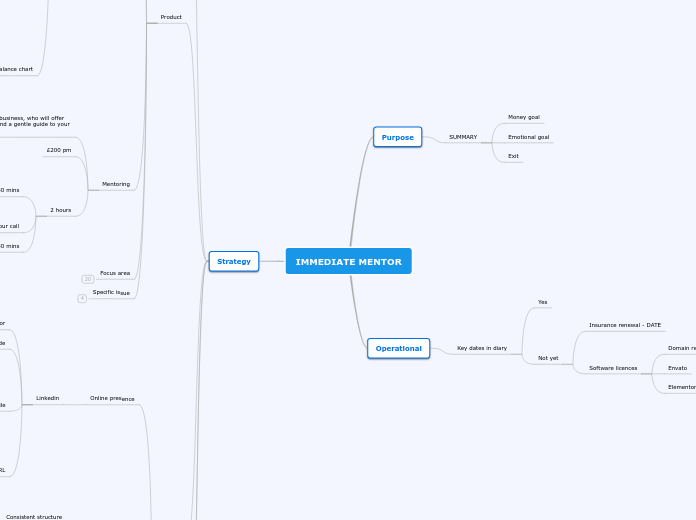 IMMEDIATE MENTOR - Mind Map