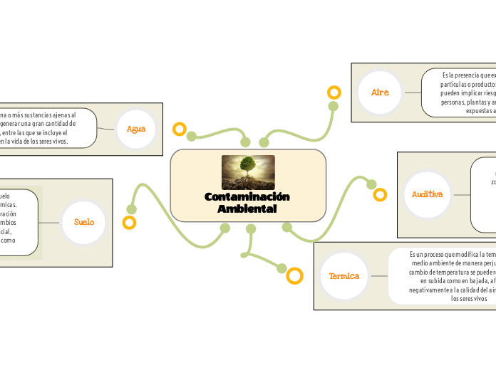 Contaminación Ambiental - Mapa Mental