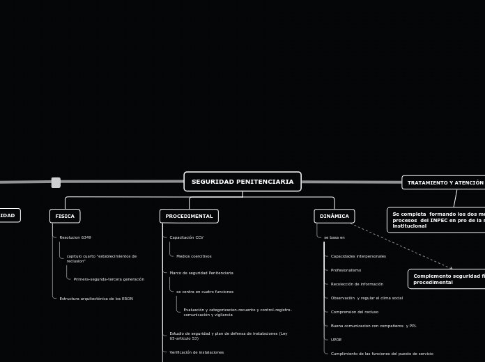 SEGURIDAD PENITENCIARIA - Mapa Mental