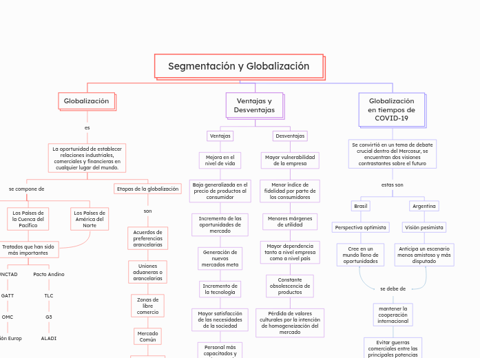 Segmentación y Globalización - Mapa Mental