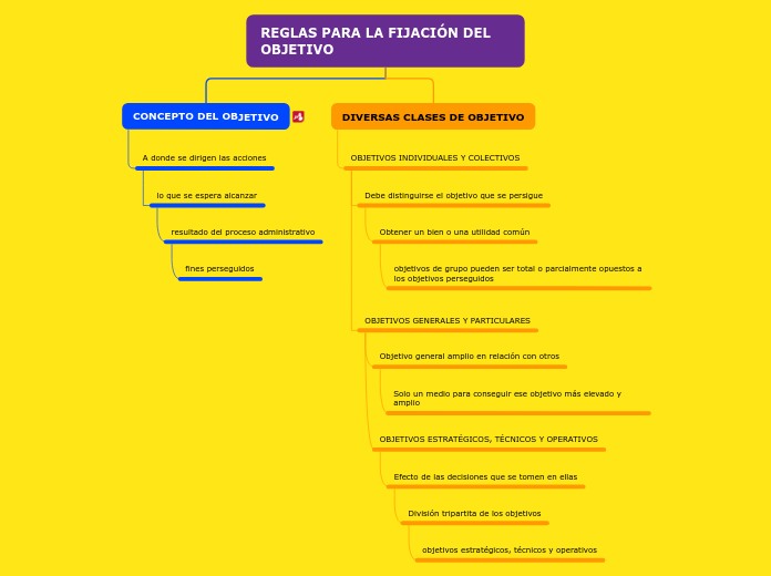 REGLAS PARA LA FIJACIÓN DEL OBJETIVO - Mapa Mental