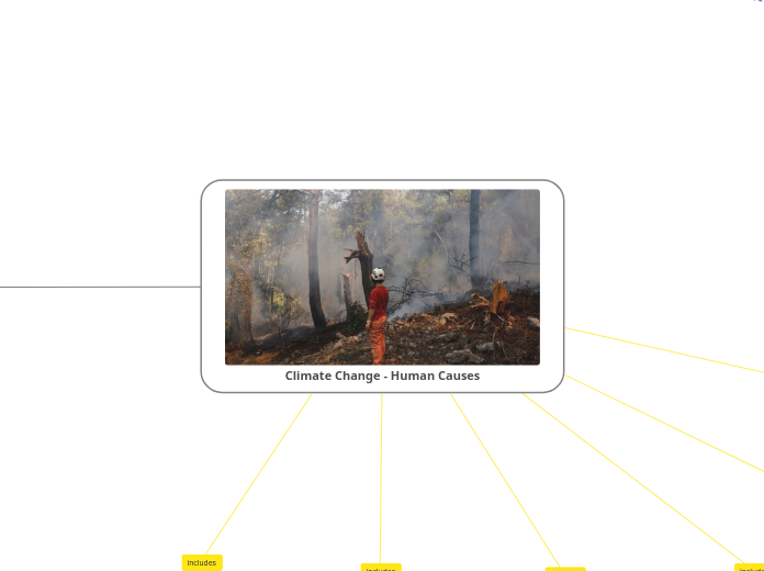 Climate Change - Human Causes - Mind Map