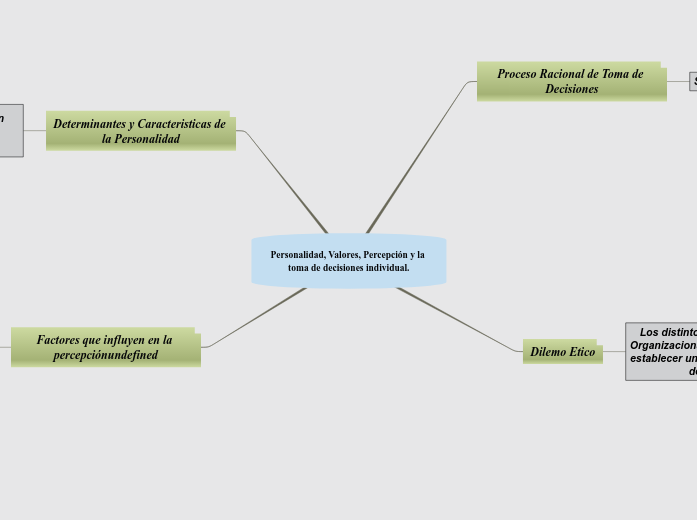 Personalidad, Valores, Percepción y la toma de decisiones individual.
