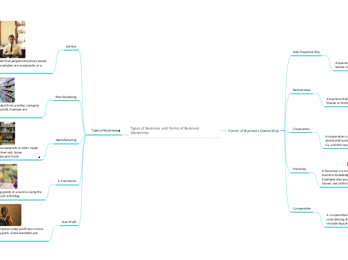 Types of Business and Forms of Business Ow...- Mind Map