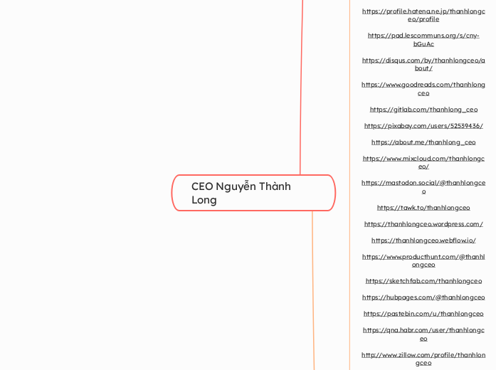 CEO Nguyễn Thành Long - Mind Map