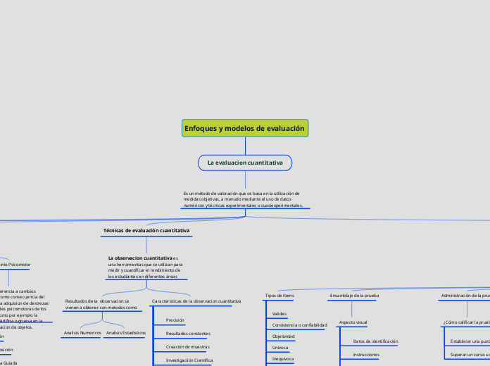 Enfoques y modelos de evaluación - Mind Map