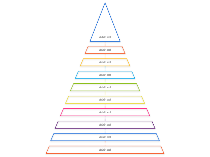 Pyramid mind map (white filled) 