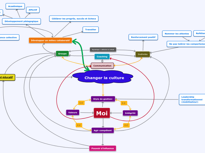 Changer la culture - Carte Mentale